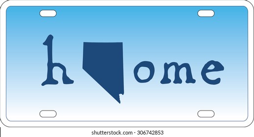 Nevada state license plate vector