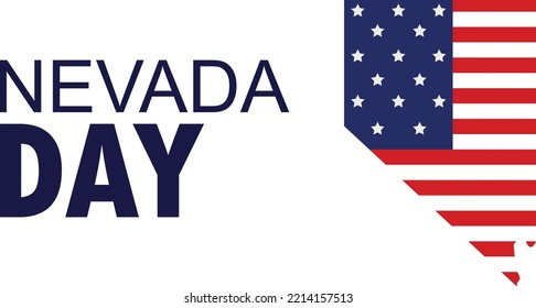 Nevada state map with American flag. can be used for nevada day content.