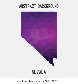 Nevada state map in geometric polygonal style.Abstract tessellation,modern design background. Vector illustration EPS8
