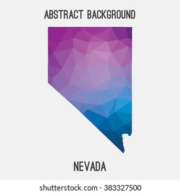 Nevada state map in geometric polygonal style.Abstract tessellation,modern design background. Vector illustration EPS8