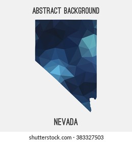 Nevada state map in geometric polygonal style.Abstract tessellation,modern design background. Vector illustration EPS8