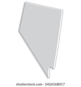Nevada state map. Map of the U.S. state of Nevada.