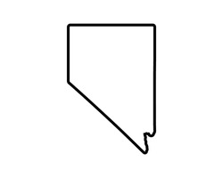 Nevada State Map. US State Map. Nevada Outline Symbol. Vector Illustration