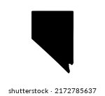 Nevada state map. US state map. Nevada silhouette symbol. Vector illustration