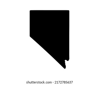 Mapa del estado de Nevada. Mapa estatal de EE. Símbolo de silueta de Nevada. Ilustración del vector