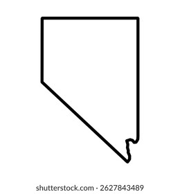 Nevada State Outline Vector Map