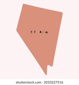 Nevada state plain map vector art