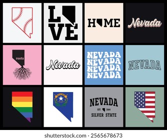 Nevada state t shirt design