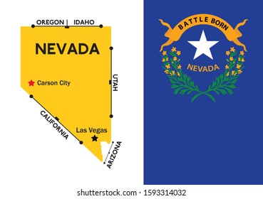 Nevada state vector design isolated on white