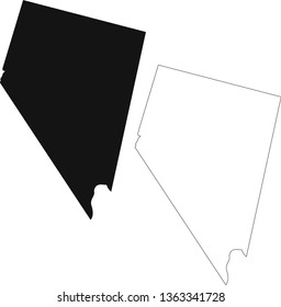Nevada state vfp outline vector illustration