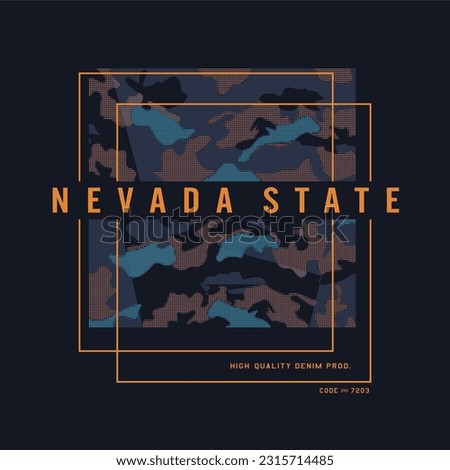 Nevada state,modern typography slogan. abstract design vector illustration for print tee shirt, background, typography, poster and etc. 