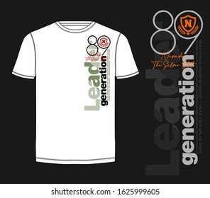 Nevada stylish typography slogan for t-shirt. Leader Generation. Abstract design with the grunge and denim  style. Vector print, typography, poster. Global swatches.