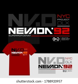 Nevada stylish typography slogan for t-shirt. Vector print, typography, poster. Global swatches.
