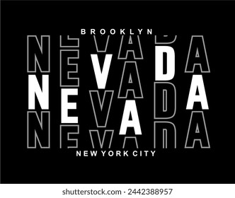 nevada T-Shirt Design Vektor, Varsity T-Shirt Designs, Slogan T-Shirt Design 