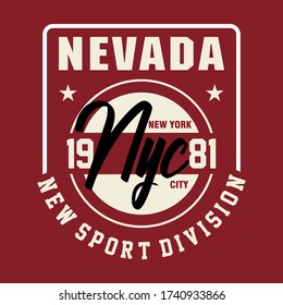 NEVADA - Tee Design For Printing