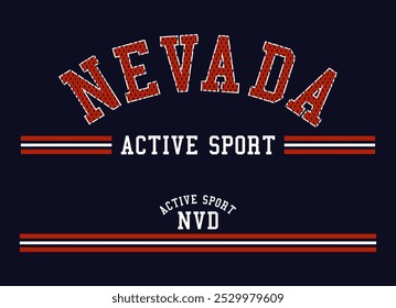 NEVADA tee shirt design for printing