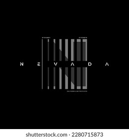 NEVADA t-shirt and apparel designs. Vector print, typography, 