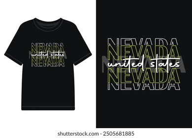 Nevada typography design for t shirt design