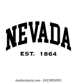 Nevada typography design for tshirt hoodie baseball cap jacket and other uses vector