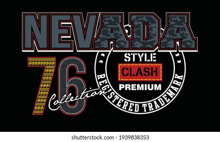Nevada Typografie-Design in Vektorgrafik.