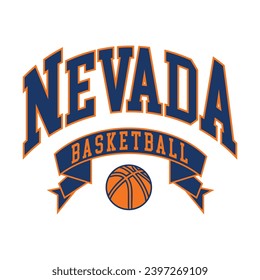 Nevada typography design vector, usa state shirt design vector. Jersey design vector, T-shirt design for usa 