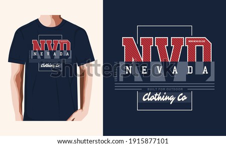 NEVADA typography graphic design, for t-shirt prints, vector illustration

