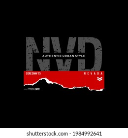NEVADA typography styled vector t-shirt,apparel,poster,etc.
