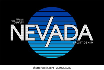 nevada urban city t shirt design graphic vector 