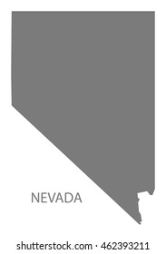 Nevada USA Map in grey
