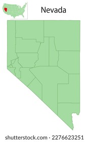 Nevada USA map state icon