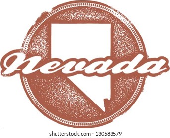 Nevada USA State Stamp