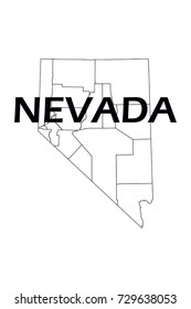 Nevada USA state vector illustration