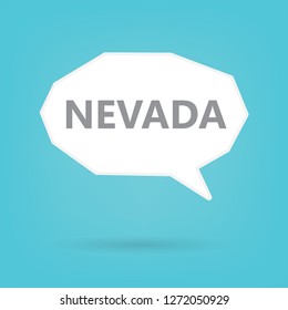 Nevada word on a speech bubble- vector illustration