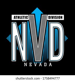 Nevada.vintage typography design and vector illustration.