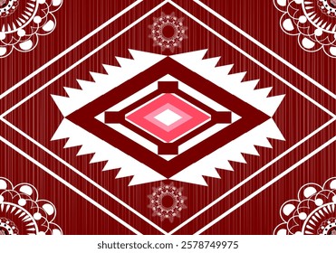 Nevajo tribal vector pattern. Native American ornament. Southwestern ethnic decor. Boho geometric ornament. Vector seamless pattern. Mexican blanket. Carpet. Woven rug illustration.