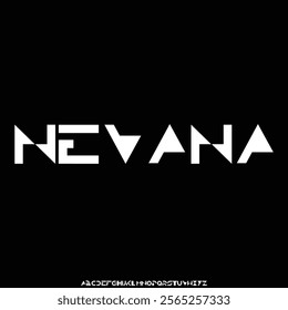 NEVANA URBAN CONDENSED FONT ALPHABET VECTOR