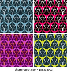 Never ending Geometric background. Vector illustration
