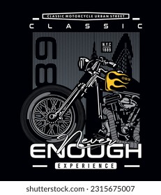 never enough,vector motorcycle illustration design graphic printing