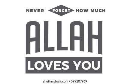 never forget how much Allah loves you. 