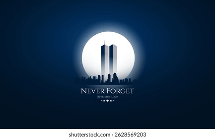 Never Forget Patriot Day September 11th background vector illustration