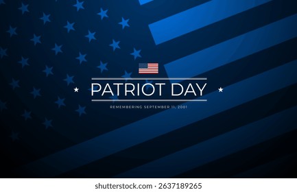 Never Forget Patriot Day September 11th background vector illustration