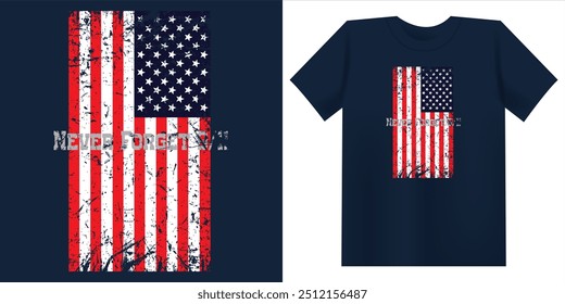 Never Forget September 11 t shirt design illustration.illustration design graphic, for street wear and urban style t-shirts design, hoodies, etc.