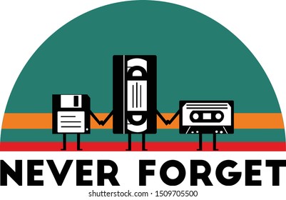 Never forget Vector illustrtion T shirt design
