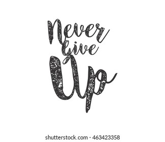 never give up alphabet typography font text image vector icon 2