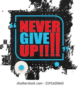 never give banner typography template Vector 