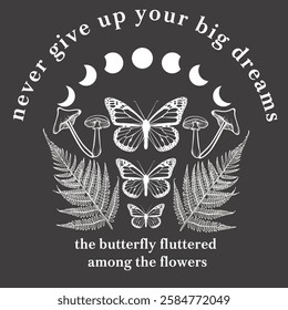 never give up butterfly daisy spring dreamer butterflies and daisies positive quote flower design margarita mariposa stationery,mug,t shirt,phone case