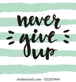 Never give up card