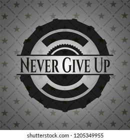 Never Give Up dark emblem. Retro