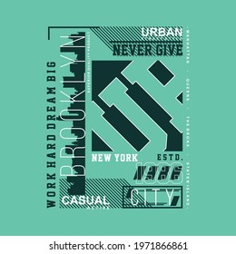 never give up lettering typography design vector graphic illustration for print t shirt