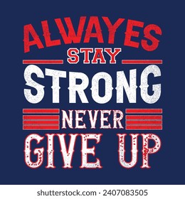Never give up lettering vector